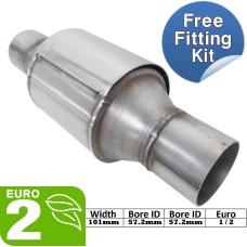 Round 101mm Petrol sports hiflow catalytic converter catalyst off road - MMA133E