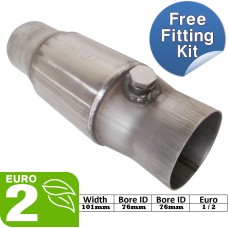 Round 101mm Petrol sports hiflow catalytic converter catalyst off road - MMA137