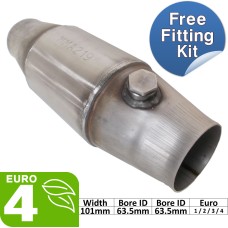 Round 101mm Petrol sports hiflow catalytic converter catalyst off road - MMA219