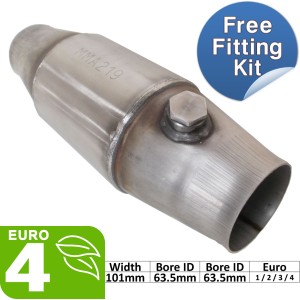 Round 101mm Petrol sports hiflow catalytic converter catalyst off road - MMA219